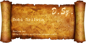 Dobi Szilvia névjegykártya